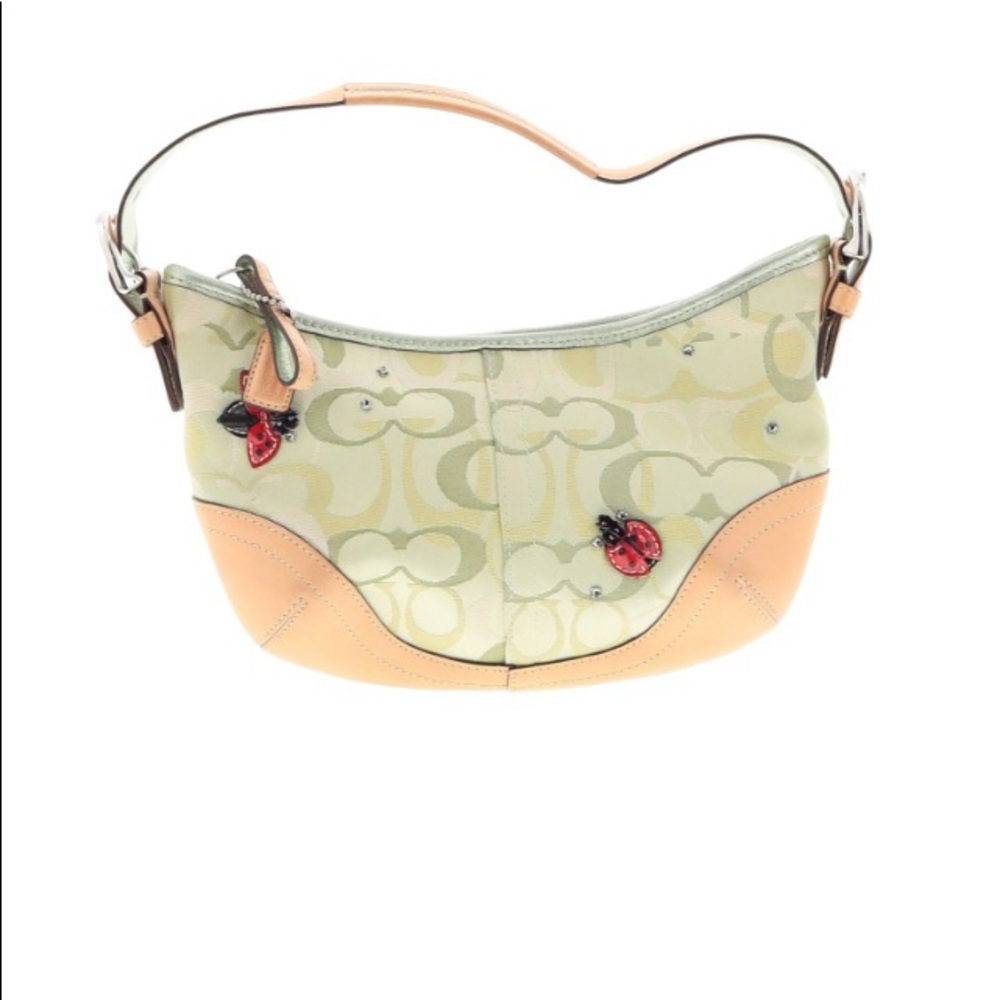 COACH Green Purse w/Ladybugs